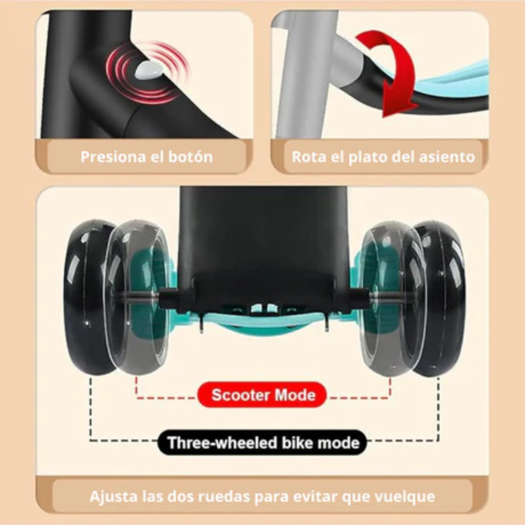 Patín Scooter 3 en 1